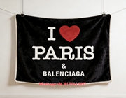 BALENCIAGA Paris Themed Flannel Sofa Throw Blanket for Wall Decor BA051